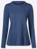 Sieh an! Langarm-Pullover in jeansblau