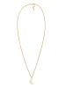 Elli Halskette 925 Sterling Silber Astro, Halbmond in Gold