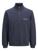 Jack & Jones Sweatshirt mit halbem Reißverschluss in Crown Blue