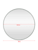 en.casa Wandspiegel Ordona in Grau (D)40cm