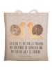 Mr. & Mrs. Panda Tote Bag Schnecken Liebe mit Spruch in Grau Pastell