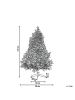 Beliani Weihnachtsbaum TATLOW in Grün/Weiß - (W) 86 x (H) 120 x (L) 86 cm