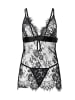 Linga Dore Linga Dore Chemise in Schwarz
