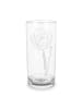 Mr. & Mrs. Panda Gravur Glas Blume Mohnblume ohne Spruch in Transparent