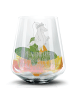 Mr. & Mrs. Panda Glas Pinguin mHerzieren mit Spruch in Transparent