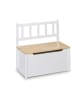 relaxdays Kinderbank in Weiß/ Natur - (B)57 x (H)55 x (T)31 cm