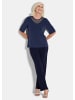 GOLDNER Mesh-Shirt Elegantes Halbarmoberteil mit Mesh in marine