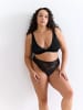 Erlich Textil  SLEEK LACE PLUNGE BH in schwarz