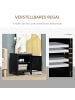 HOMCOM Nachttisch in Schwarz 40L x 40B x 50H cm