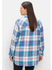 sheego Flanellbluse in offwhite-kariert