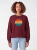 wat? Apparel Sweatshirt Retro Sunset Ocean in Weinrot