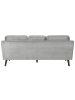 Beliani 3-Sitzer Sofa LOKKA in Grau/Braun - (W) 204 x (H) 85 x (L) 83 cm