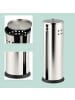 relaxdays Toilettenpapier Aufbewahrung in Silber - (H)37 x Ø 14,5 cm