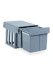 relaxdays Einbaumülleimer in Grau - (B)34,3 x (H)35,1 x (T)48 cm