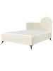 Beliani 2-tlg Doppelbett VALOGNES in Beige/Schwarz