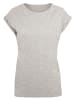 F4NT4STIC Damen T-Shirt PLUS SIZE Kanagawa Welle in grau meliert