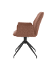 home24 Drehbarer Armlehnenstuhl Duber in Braun