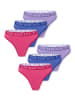 ELLE Tanga Thong - ELLE LOGO in Lilac, royal blue, hot pink