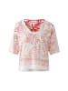 Oui Pullover in white red
