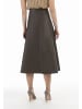faina Damen Lederrock in Taupe