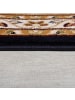 KADIMA DESIGN Orientteppich Bordüre floral klassischer Wohnzimmer-Teppich in Dunkelblau