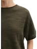 Marc O'Polo Slub-Kurzarm-Pullover loose in Mossy Earth