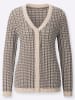 WITT WEIDEN Strickjacke in taupe-sand-gemustert
