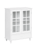 Beliani Vitrine CARLET in Weiß - (W) 71 x (H) 93 x (L) 38 cm