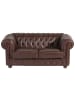 58 aufm Kessel SOFA 2-Sitzer Kalea Bezug Wischleder Buche nussbaum dunkel / braun