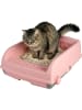 COSTWAY Katzenklo offen Katzentoilette in Rosa