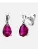 Diamant L'éternel Ohrringe aus 585 Weißgold mit Rubin