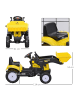 HOMCOM Trettraktor 3-jährige Kinder Gelb+Schwarz