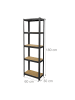 relaxdays Schwerlastregal in Schwarz - (B)60 x (H)180 x (T)30 cm