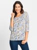 WITT WEIDEN Print-Shirt in ocker-jeansblau-bedruckt