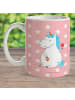 Mr. & Mrs. Panda Kaffeetasse Einhorn Baby ohne Spruch in Rot Pastell