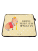 Mr. & Mrs. Panda Laptop Tasche Capybara König mit Spruch in Gelb Pastell