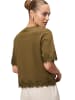 Zero  Shirt mit Spitzenbesatz in Dark Olive