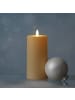 MARELIDA LED Kerze für Innen/Außen Outdoorkerze H: 17,5cm in creme