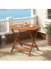 COSTWAY Gartentisch Holz 90 cm in Braun