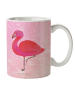 Mr. & Mrs. Panda Henkelbecher Flamingo Classic ohne Spruch in Aquarell Pink