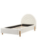Beliani Kinderbett ANET in Weiß/Heller Holzfarbton - (W) 106 x (H) 100 x (L) 217 cm