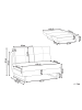 Beliani 3-tlg Schlafsofa JERSLEV in Grün/Braun
