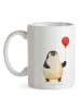 Mr. & Mrs. Panda Tasse Pinguin Luftballon ohne Spruch in Weiß