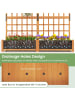 COSTWAY Blumenkasten mit Spalier & Dach 180x48x183cm in Orange