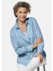 GOLDNER Leinenbluse Bequeme Damen Businessbluse in regattablau / melange