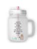 Mr. & Mrs. Panda Trinkglas Mason Jar Otter Stein mit Spruch in Transparent