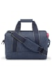 Reisenthel travelling allrounder L - Reisetasche 48 cm (smiley grey) in herringbone dark blue