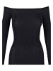 Urban Classics Urban Classics Damen Ladies Off Shoulder Longsleeve Glitter Dress in black
