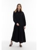 usha WHITE LABEL Damen Maxikleid Aus Baumwolle in Schwarz