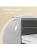 VASAGLE Bettgestell Kacy in Bleigrau - (B)160 x (H)(110-116.5) x (T)202 cm
